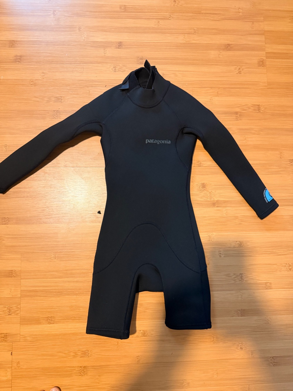 Patagonia Kids Black Long-Sleeve Short-Leg Rashguard Wetsuit